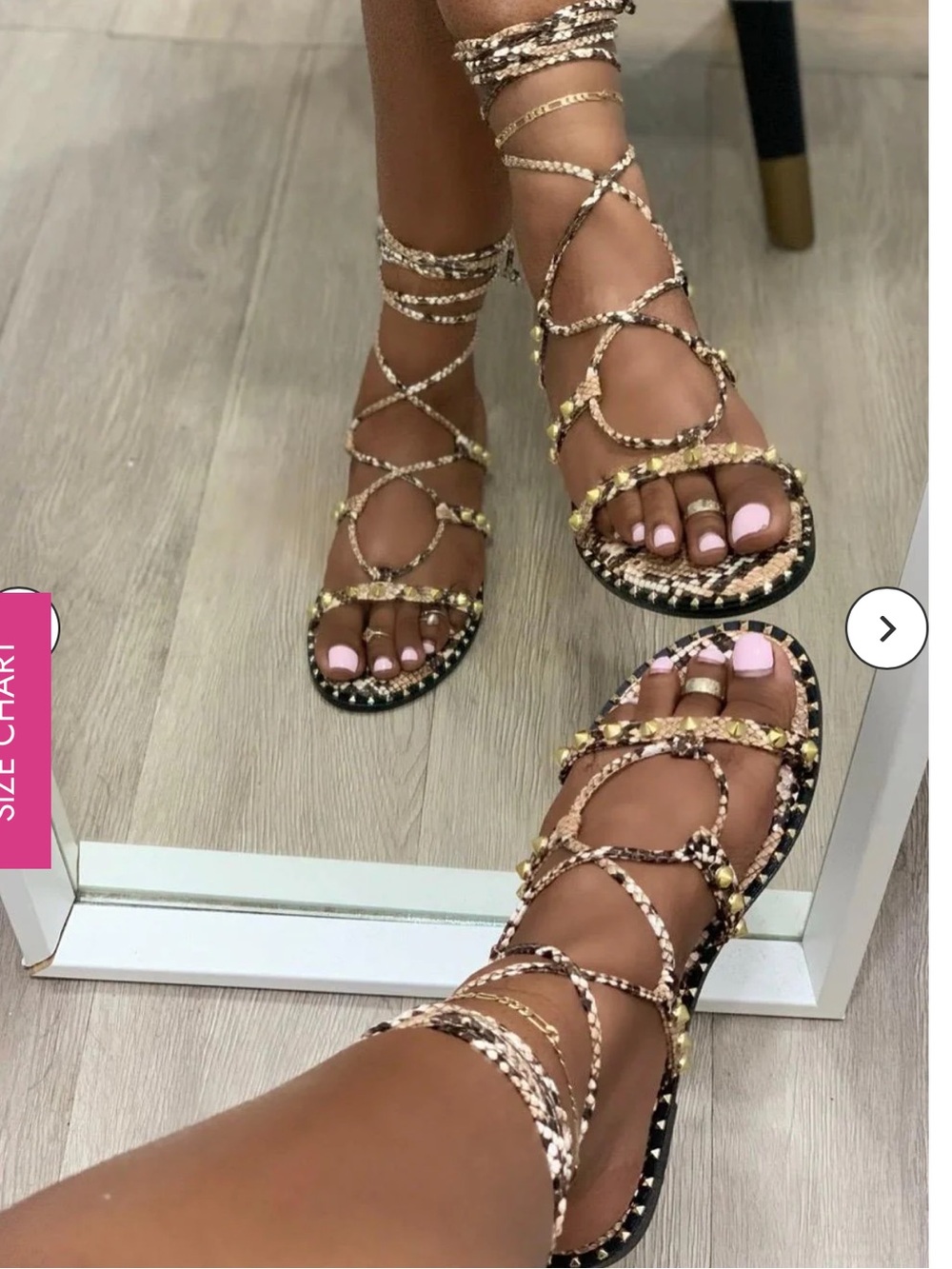 🔥 Kristy Snake Lace-Up Gladiator Sandals - Women🔥
